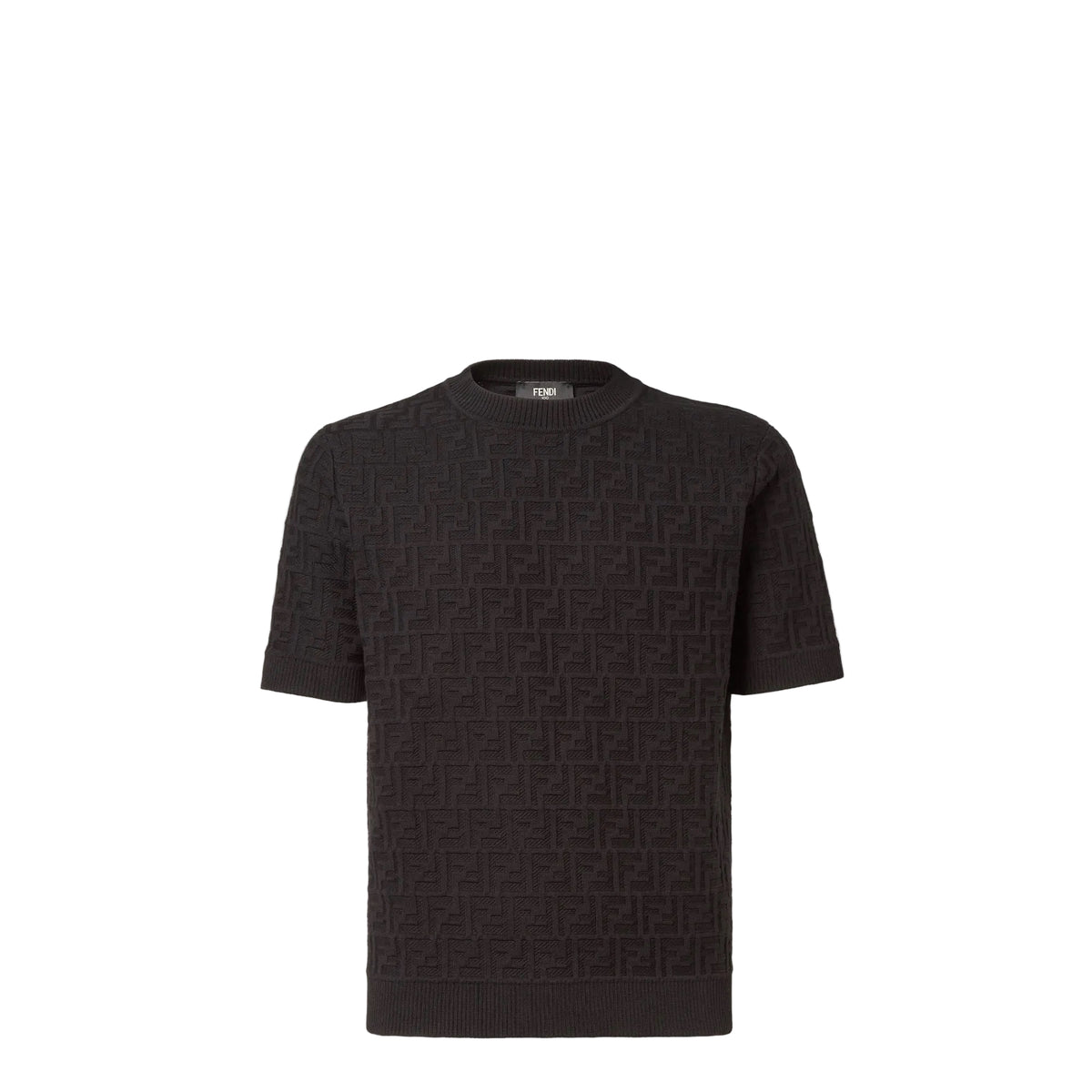 FENDI Sweater Black FF cotton pullover