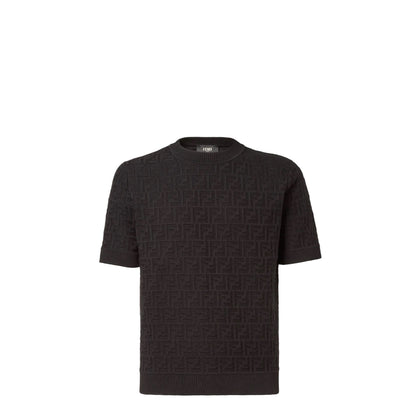 FENDI Sweater Black FF cotton pullover