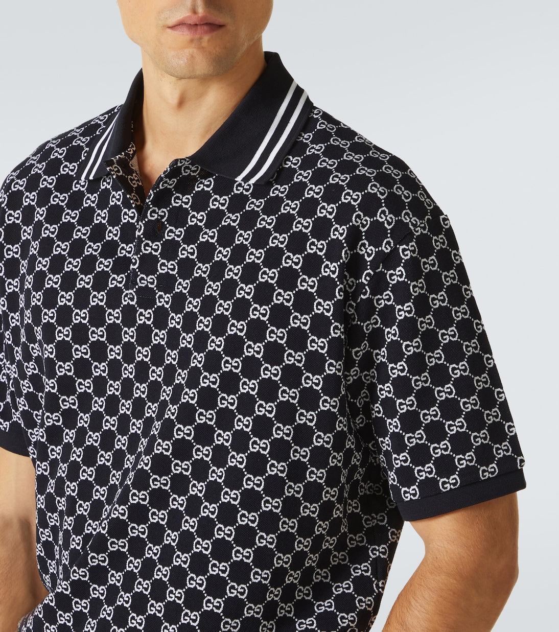 Gucci
GG cotton piquet jacquard polo shirt