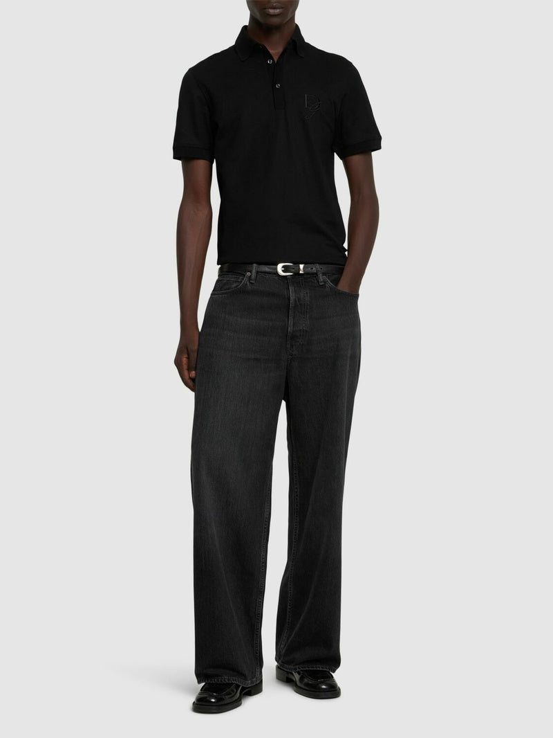 DOLCE & GABBANA Embroidered Logo Cotton Polo