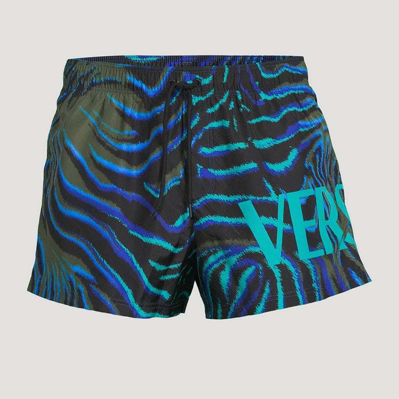VERSACE
Logo Swim Shorts In Zebra Print