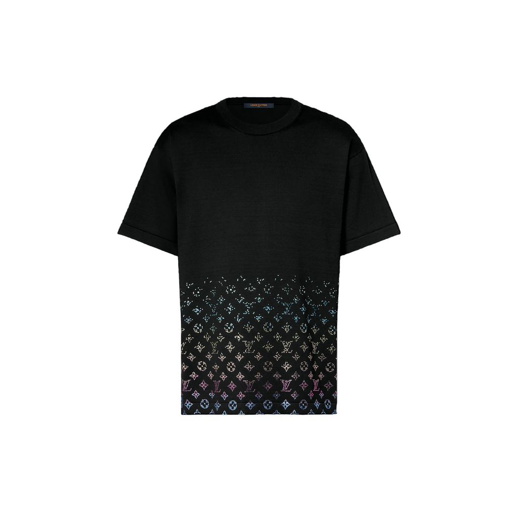 Louis Vuitton Monogram Gradient Embellished Short-Sleeved Crewneck