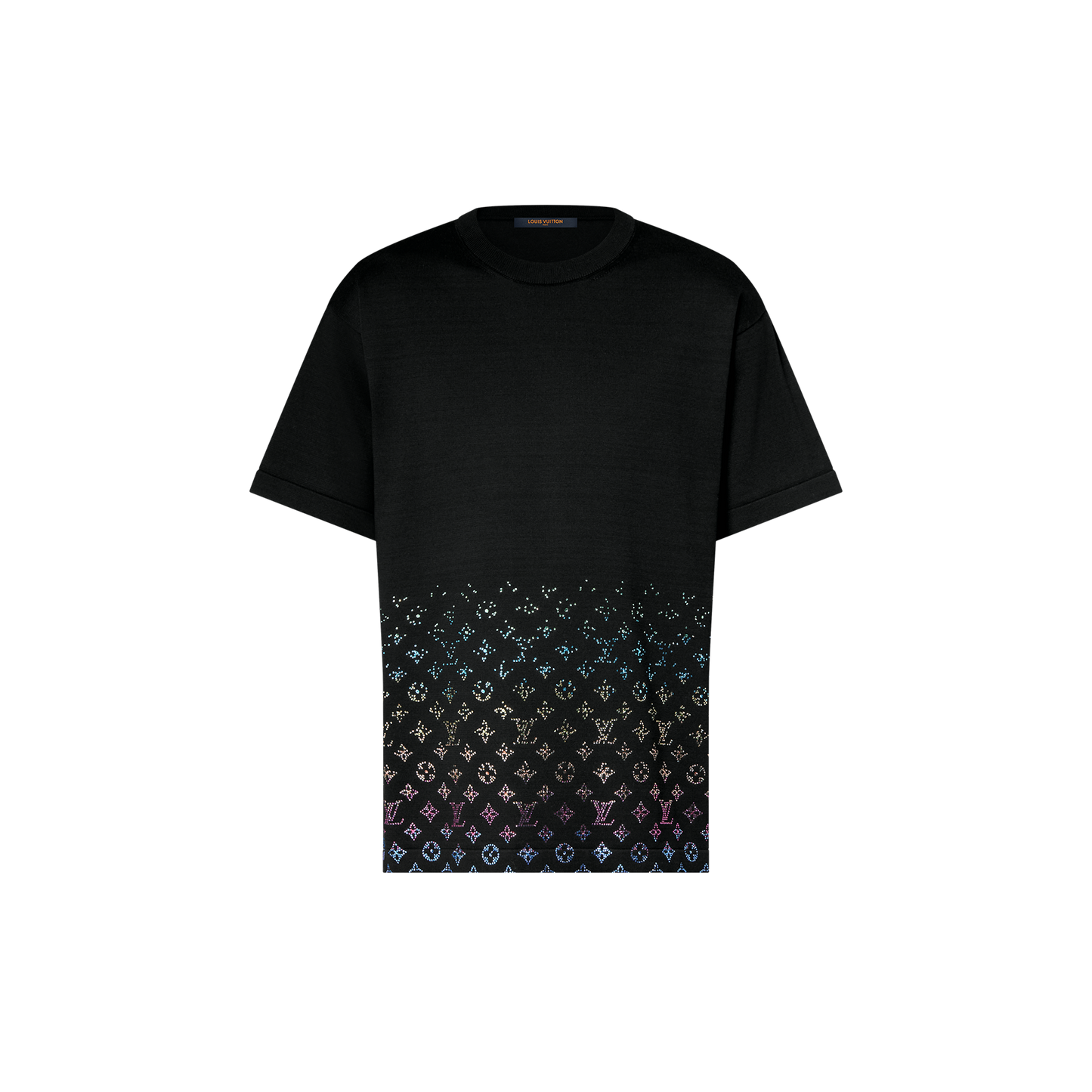 Louis Vuitton Monogram Gradient Embellished Short-Sleeved Crewneck