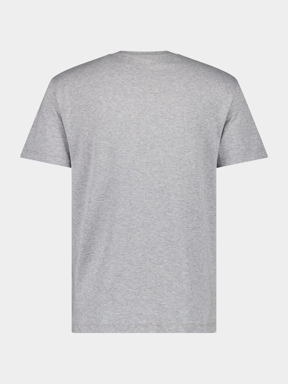 VALENTINO GARAVANI Grey Cotton T-Shirt With VLogo Patch
