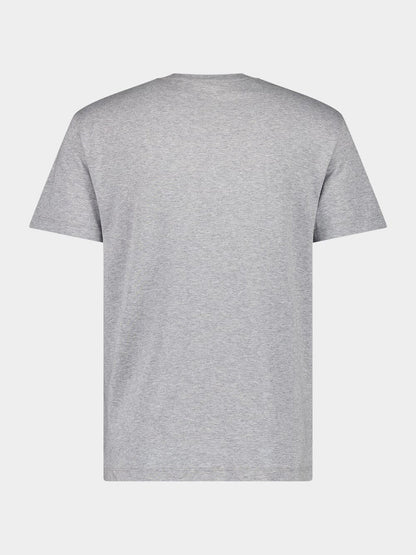 VALENTINO GARAVANI Grey Cotton T-Shirt With VLogo Patch