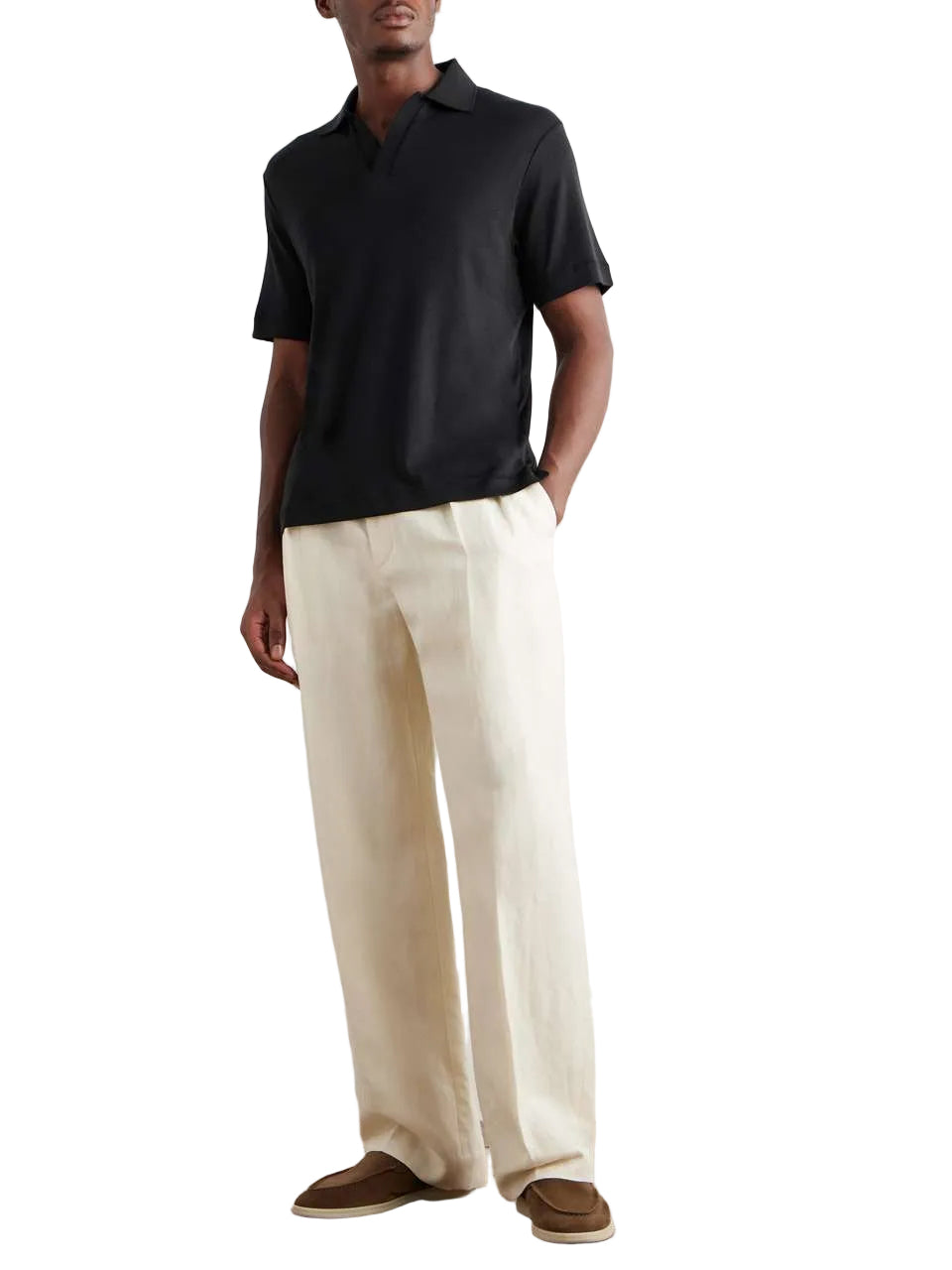 LORO PIANA Cotton and Silk-Blend Piqué Polo Shirt