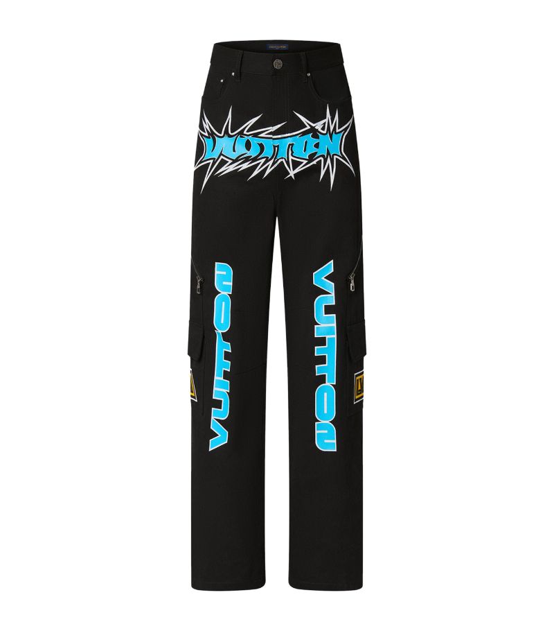 Louis Vuitton Printed Denim Pants