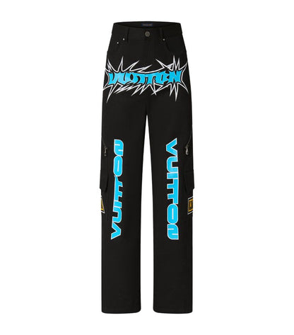Louisvuitton Printed Denim Pants
