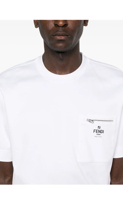 FENDI logo-print cotton T-shirt