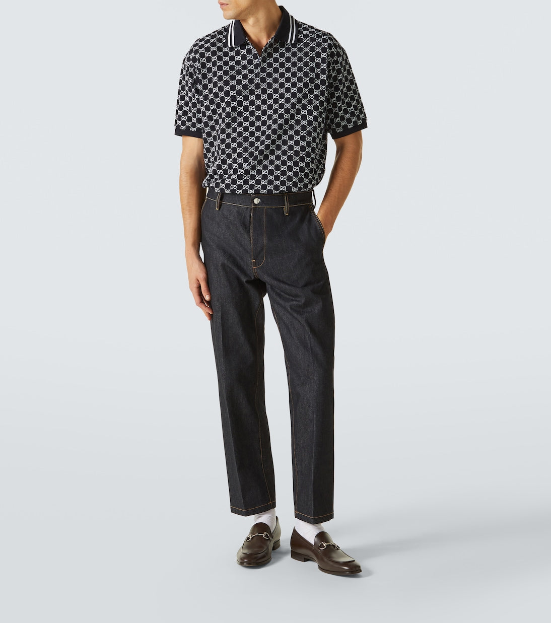 Gucci
GG cotton piquet jacquard polo shirt