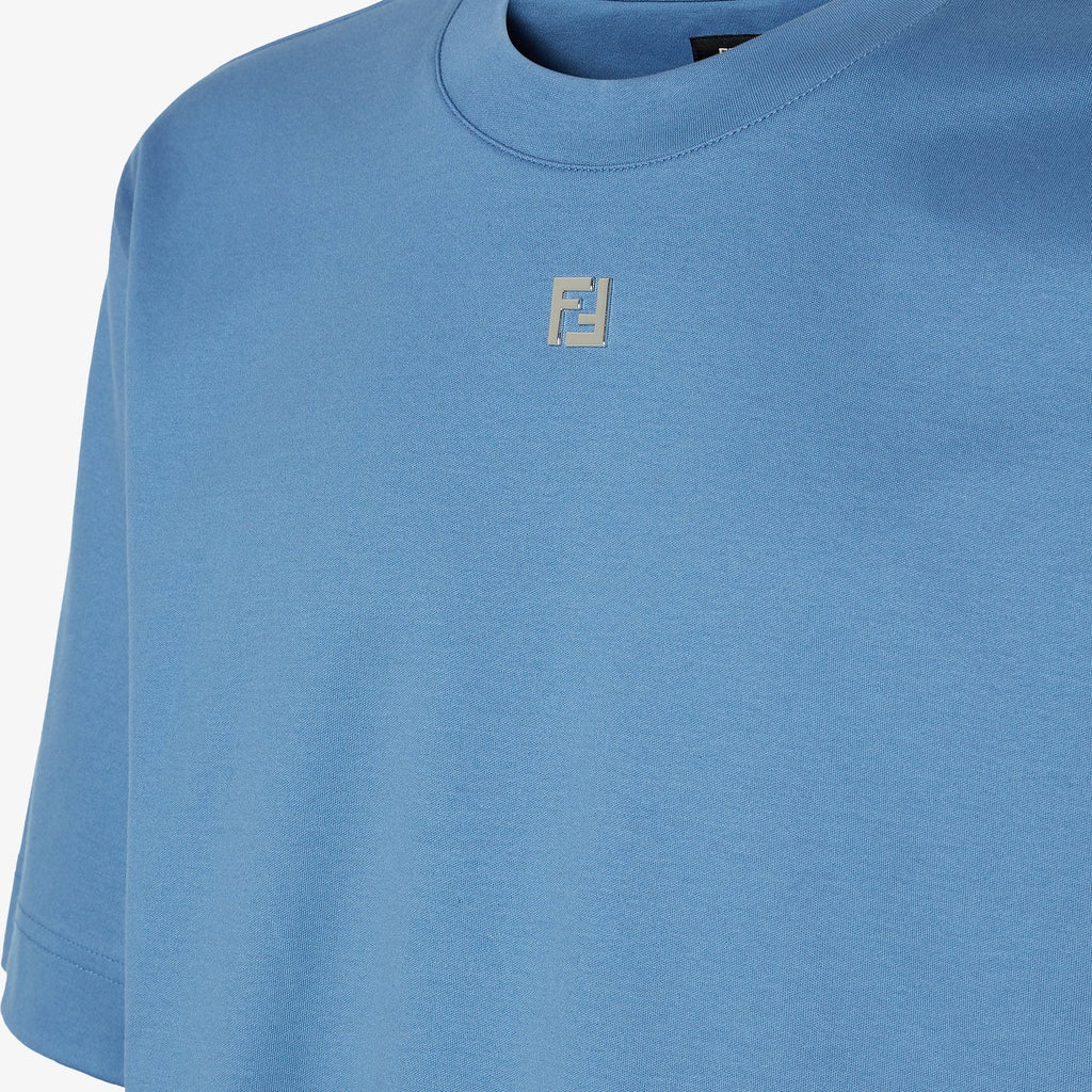 FENDI T-Shirt Light blue cotton T-shirt