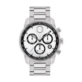 Movado Bold Verso Men's Watch with White Dial and Stainless Steel Bracelet (Swiss quartz chronograph movement)