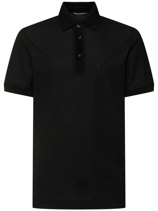 DOLCE & GABBANA Embroidered Logo Cotton Polo