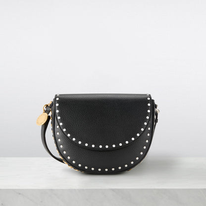 STELLA MCCARTNEY
Frayme Grainy Studded Medium Flap Shoulder Bag