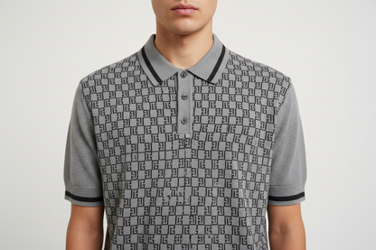 BALMAIN Mini Monogram Polo Shirt