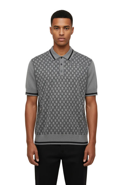 BALMAIN Mini Monogram Polo Shirt