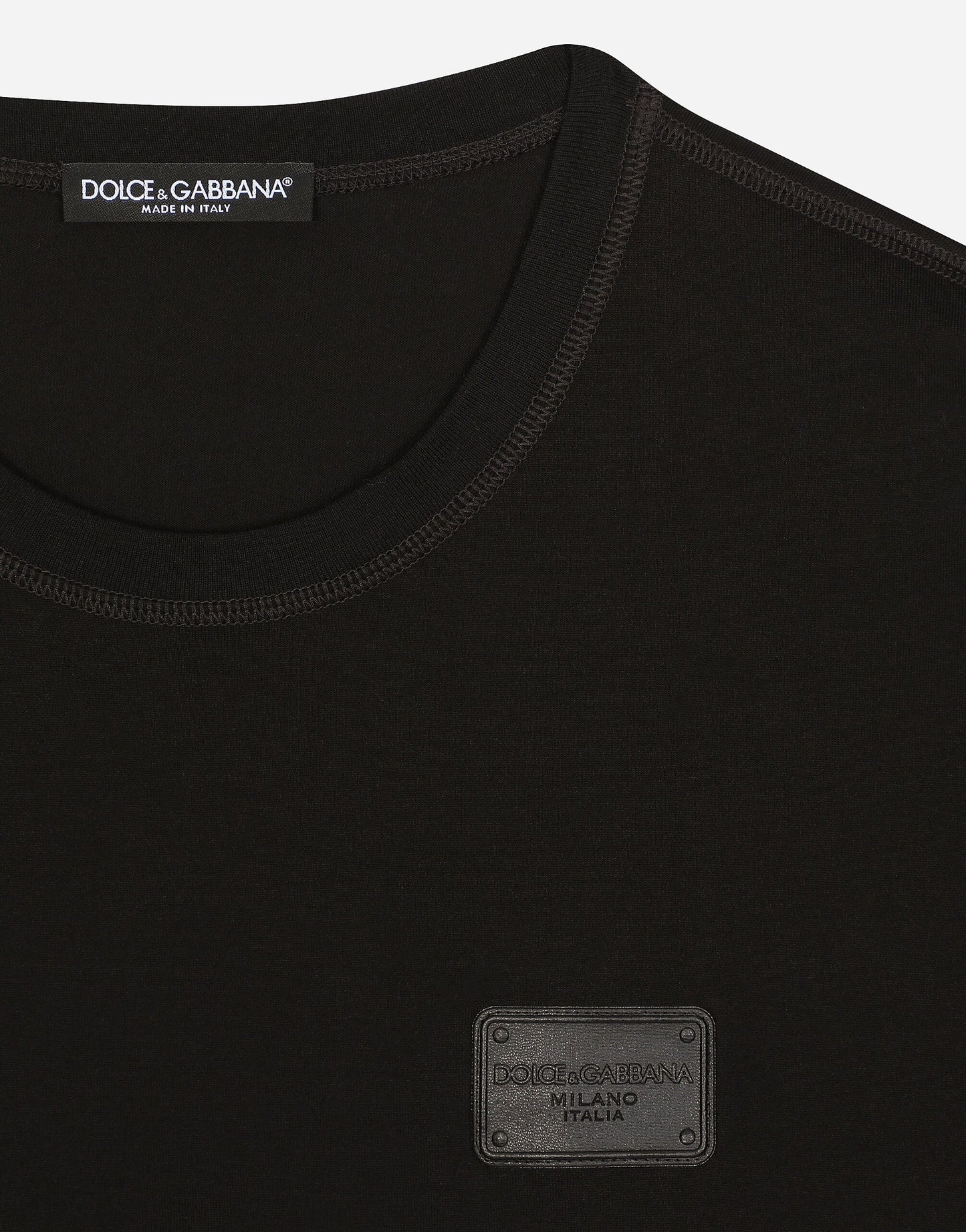 Dolce & Gabbana                        Cotton T-shirt with branded tag