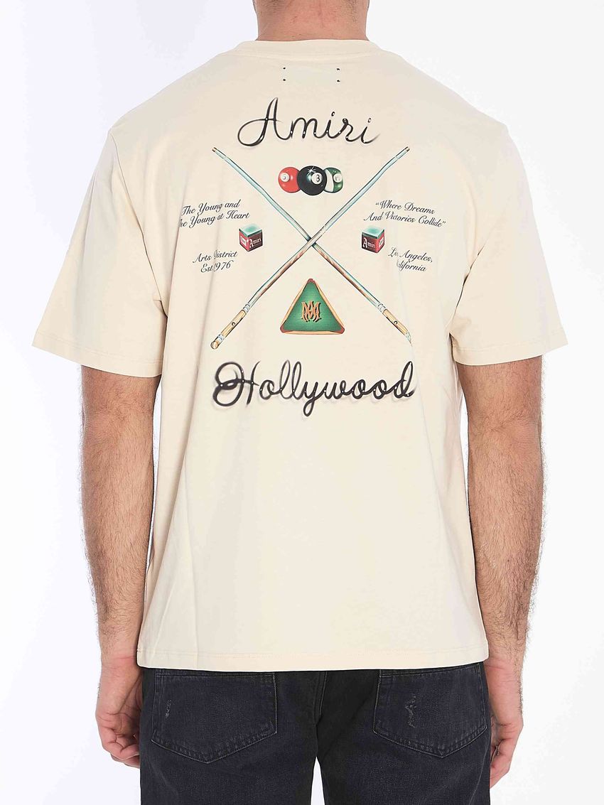 AMIRI - Pool Cue Logo-Print Cotton-Jersey T-Shirt - Neutrals