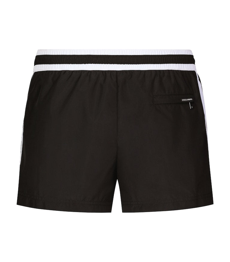 DOLCE & GABBANA 
Short Swim Trunks With Dg Patch
