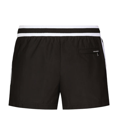 DOLCE & GABBANA 
Short Swim Trunks With Dg Patch