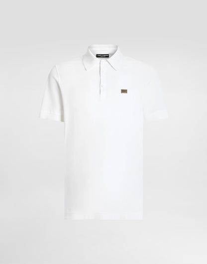 Dolce & Gabbana    Cotton polo-shirt with logo tag