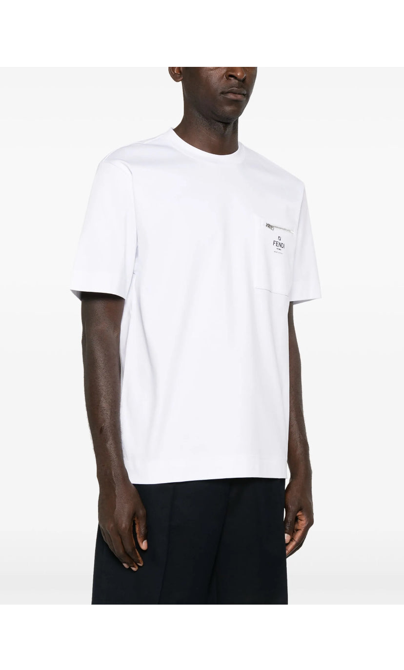 FENDI logo-print cotton T-shirt