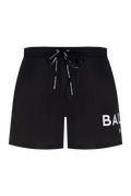 BALMAIN Men's black polyester shorts