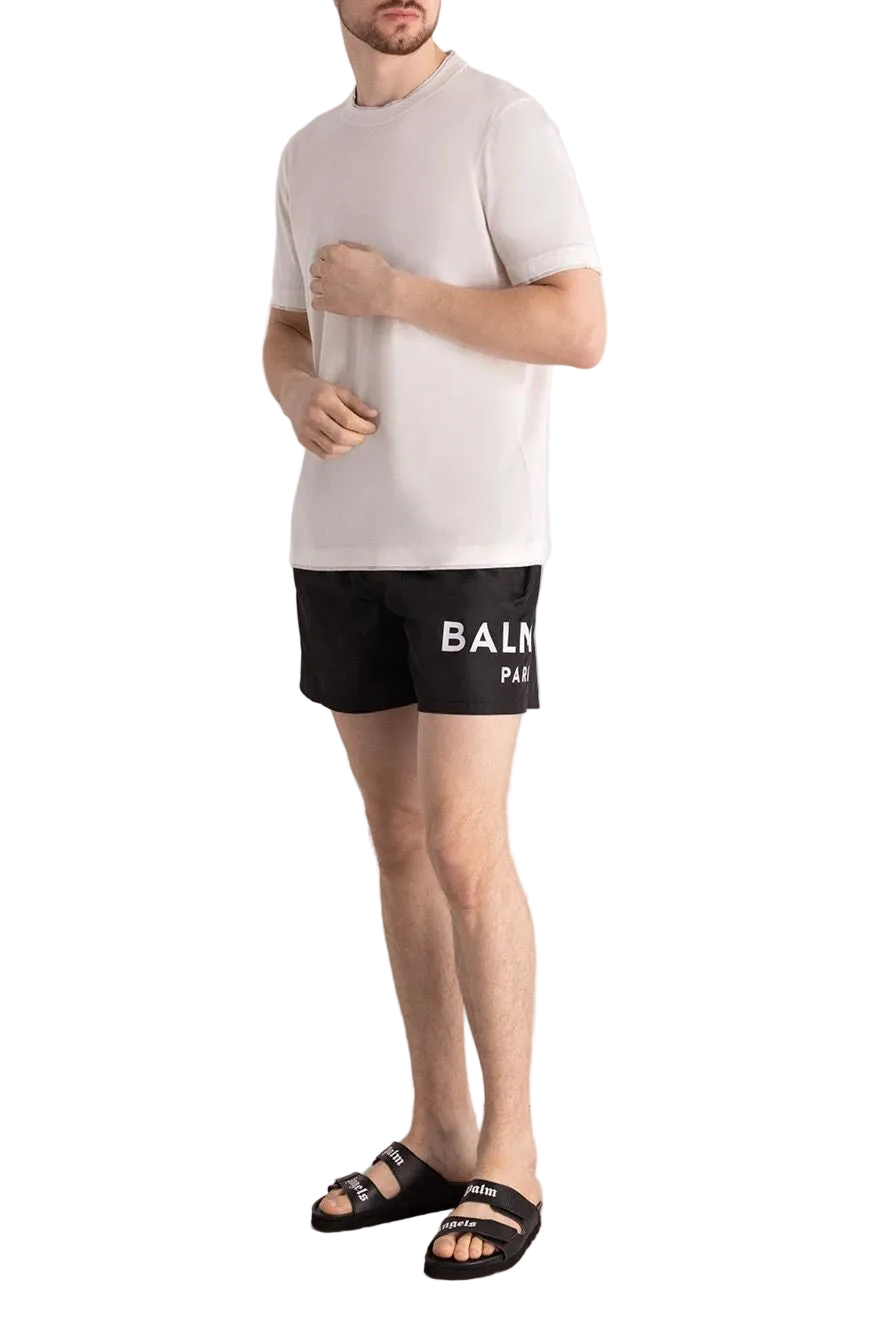 BALMAIN

Men's black polyester shorts