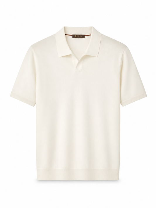 LORO PIANA
Cotton and Silk-Blend Piqué Polo Shirt