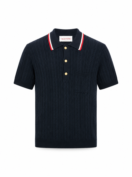 Valentino Garavani navy polo shirt