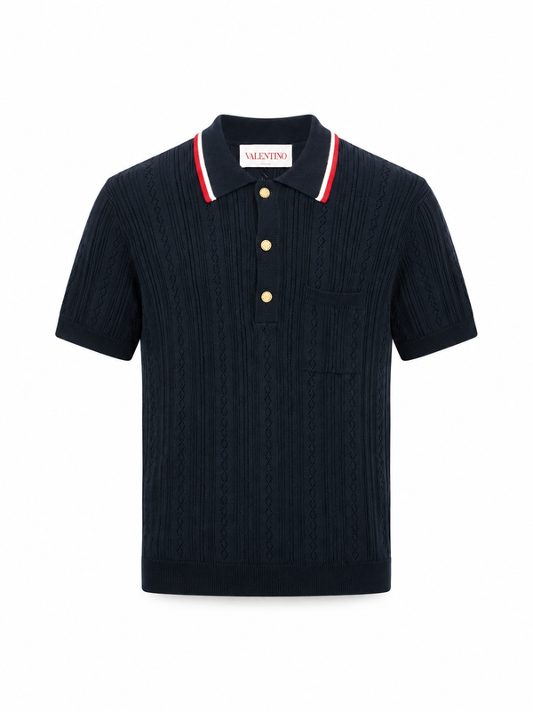 Valentino Garavani navy polo shirt