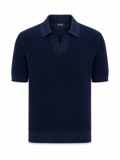 Zegna short-sleeve polo-collar T-shirt