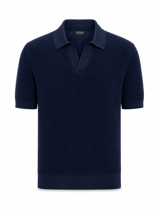 Zegna short-sleeve polo-collar T-shirt