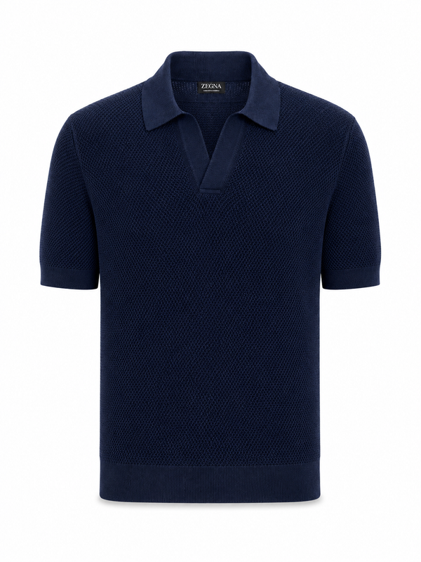 Zegna short-sleeve polo-collar T-shirt