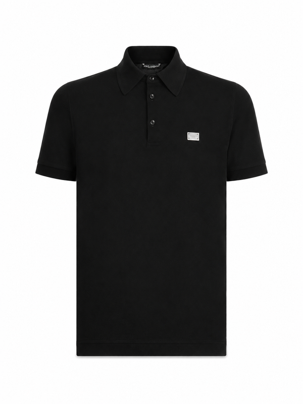 Dolce & Gabbana   
Cotton polo-shirt with logo tag