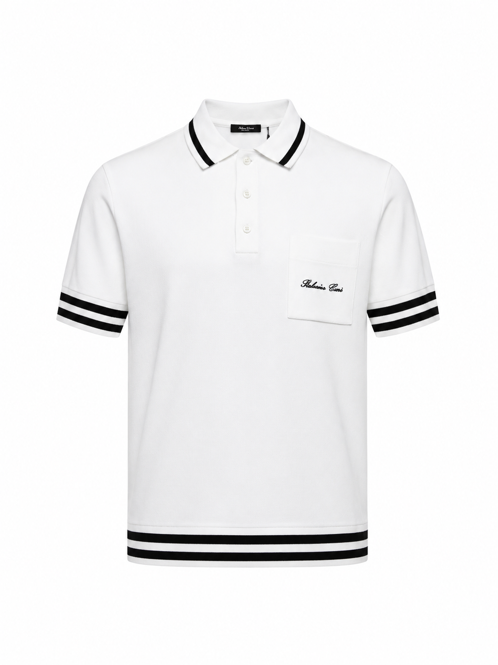 Balmain Wool polo shirt with Balmain Signature embroidery