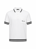 Balmain Wool polo shirt with Balmain Signature embroidery