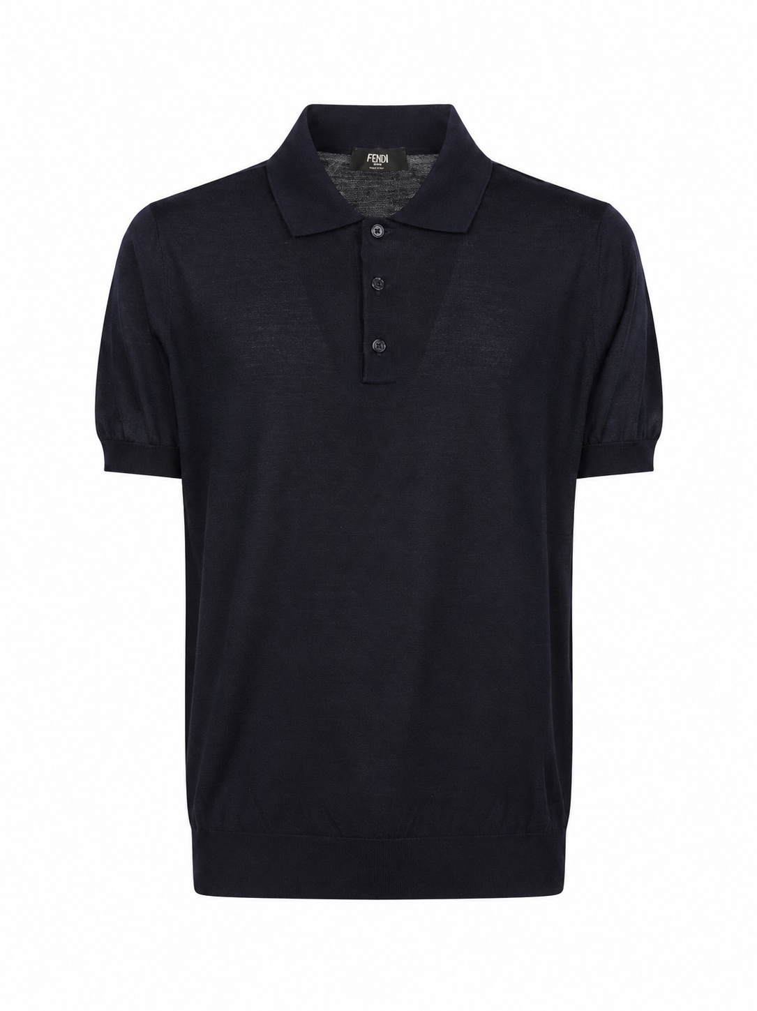 Fendi Blue Wool Polo Shirt