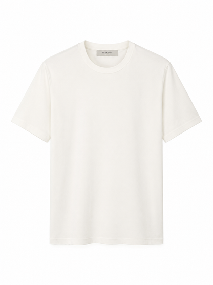GOLDEN GOOSE Men's white T-shirt with distressed treatment