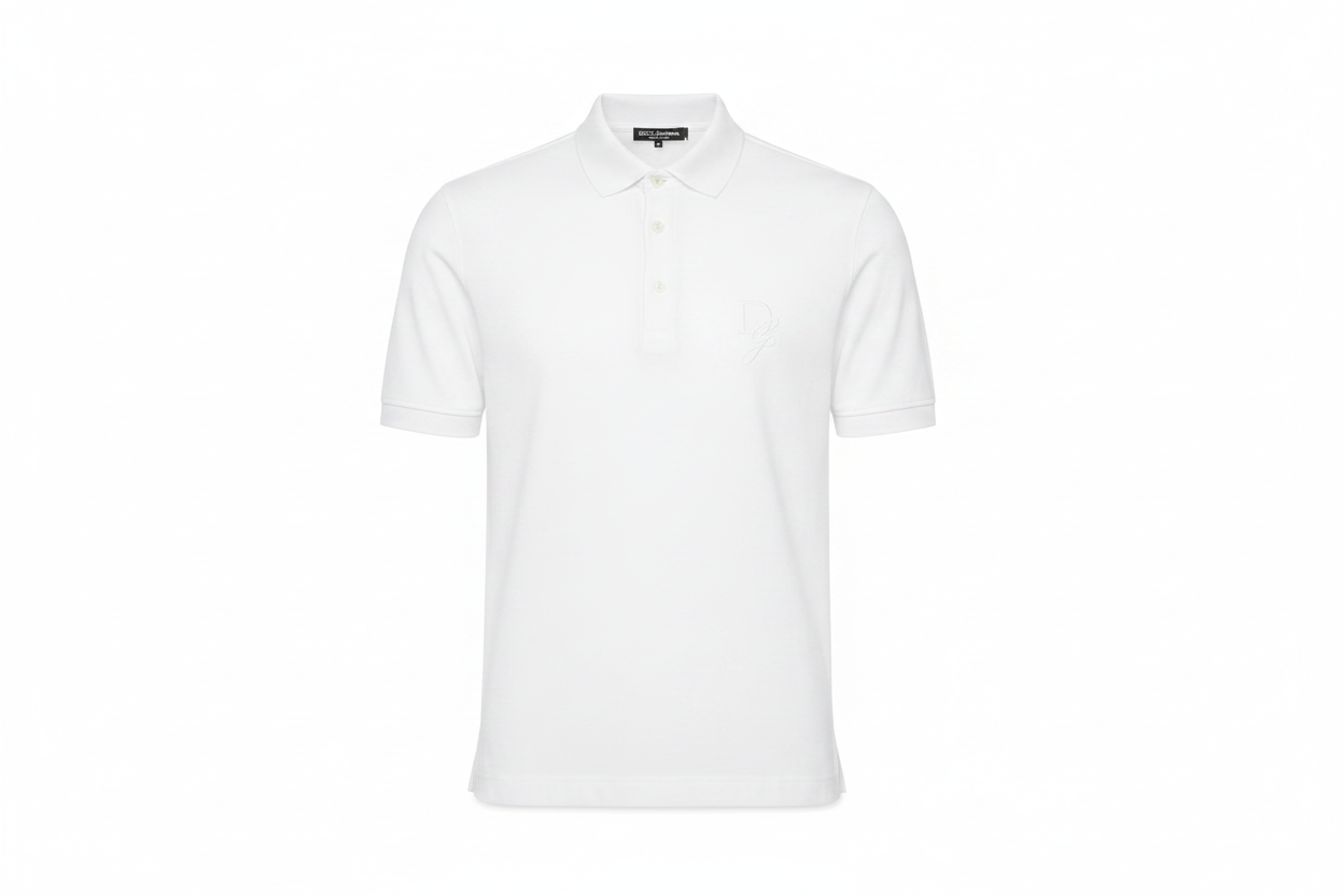DOLCE & GABBANA Embroidered Logo Cotton Polo