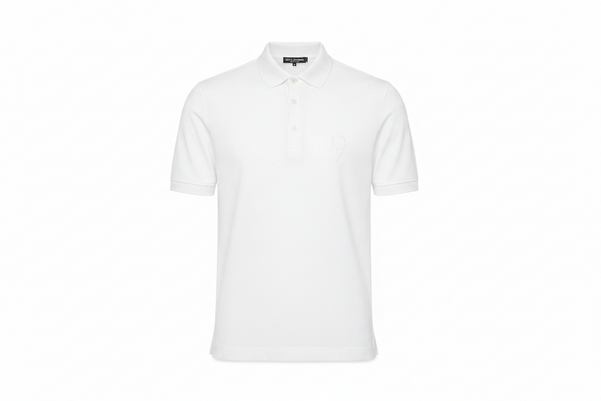 DOLCE & GABBANA Embroidered Logo Cotton Polo