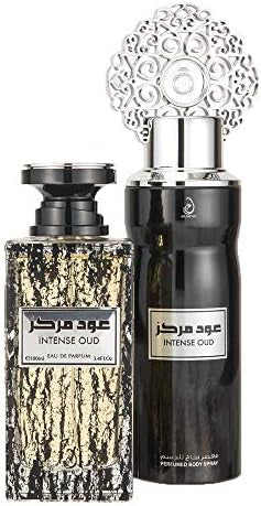 Arabiyat Intense Oud Perfume Gift Set For Unisex, Eau De Parfum, 100 ml + Deodorant, 200 ml