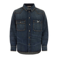 Blue Denim With Shirt Metallic Logo VALENTINO GARAVANI