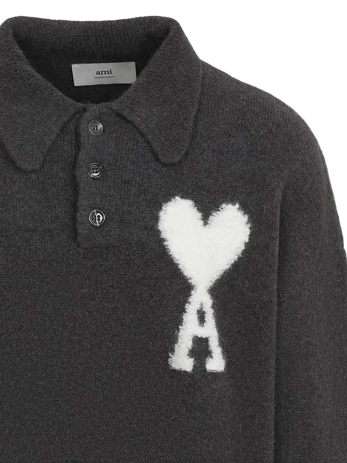 Ami de Coeur Knit Polo (Grey)