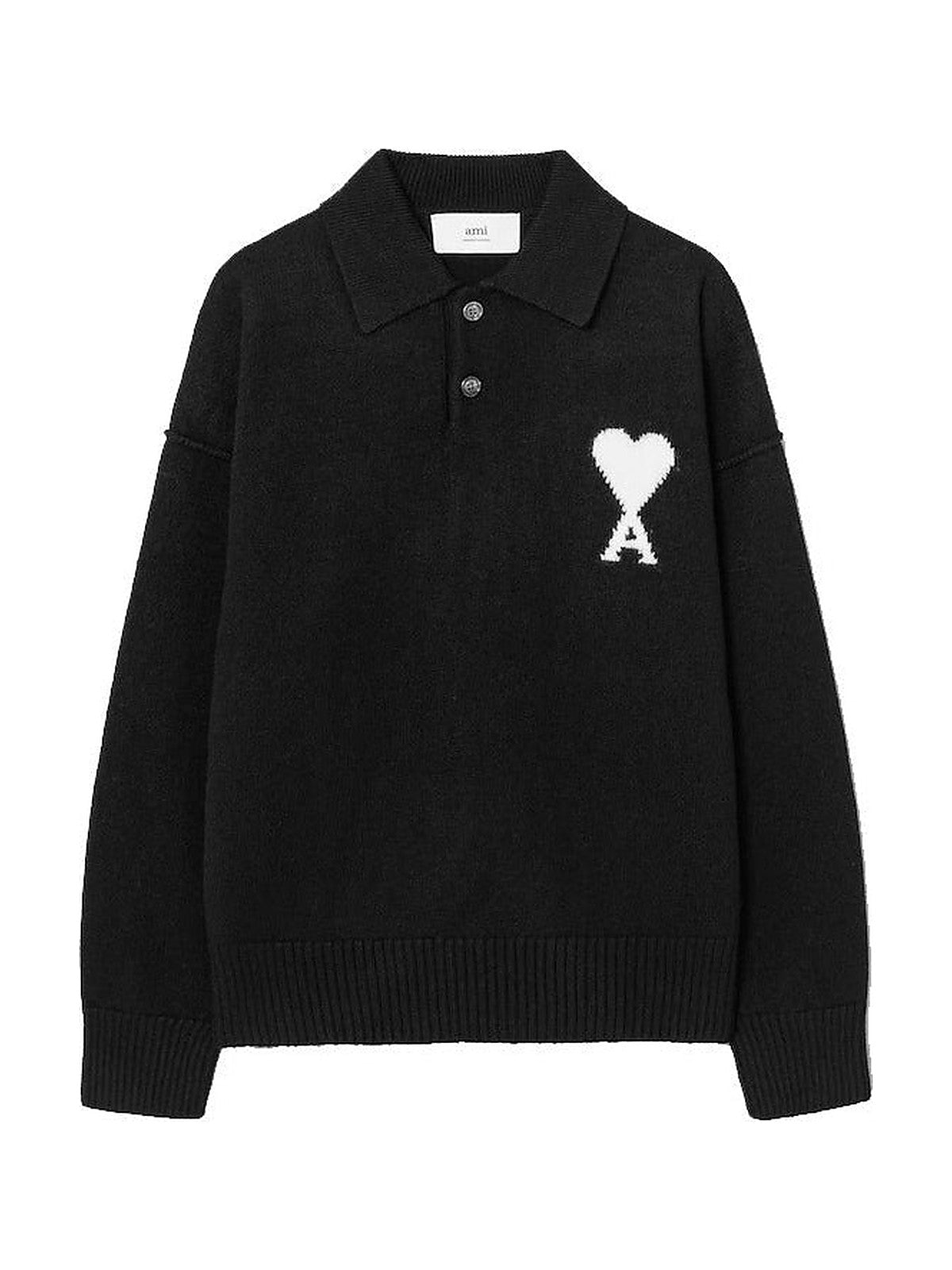 Ami de Coeur Knit Polo (Black)