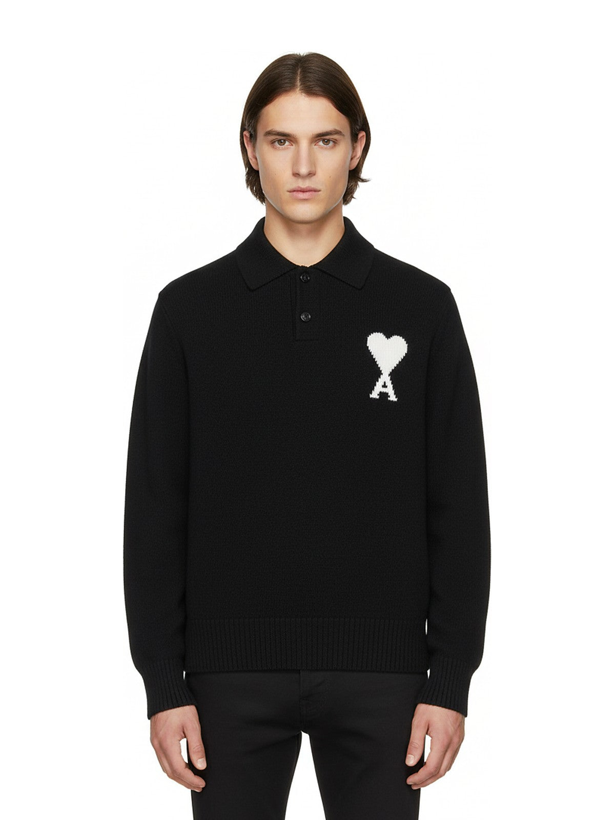 Ami de Coeur Knit Polo (Black)