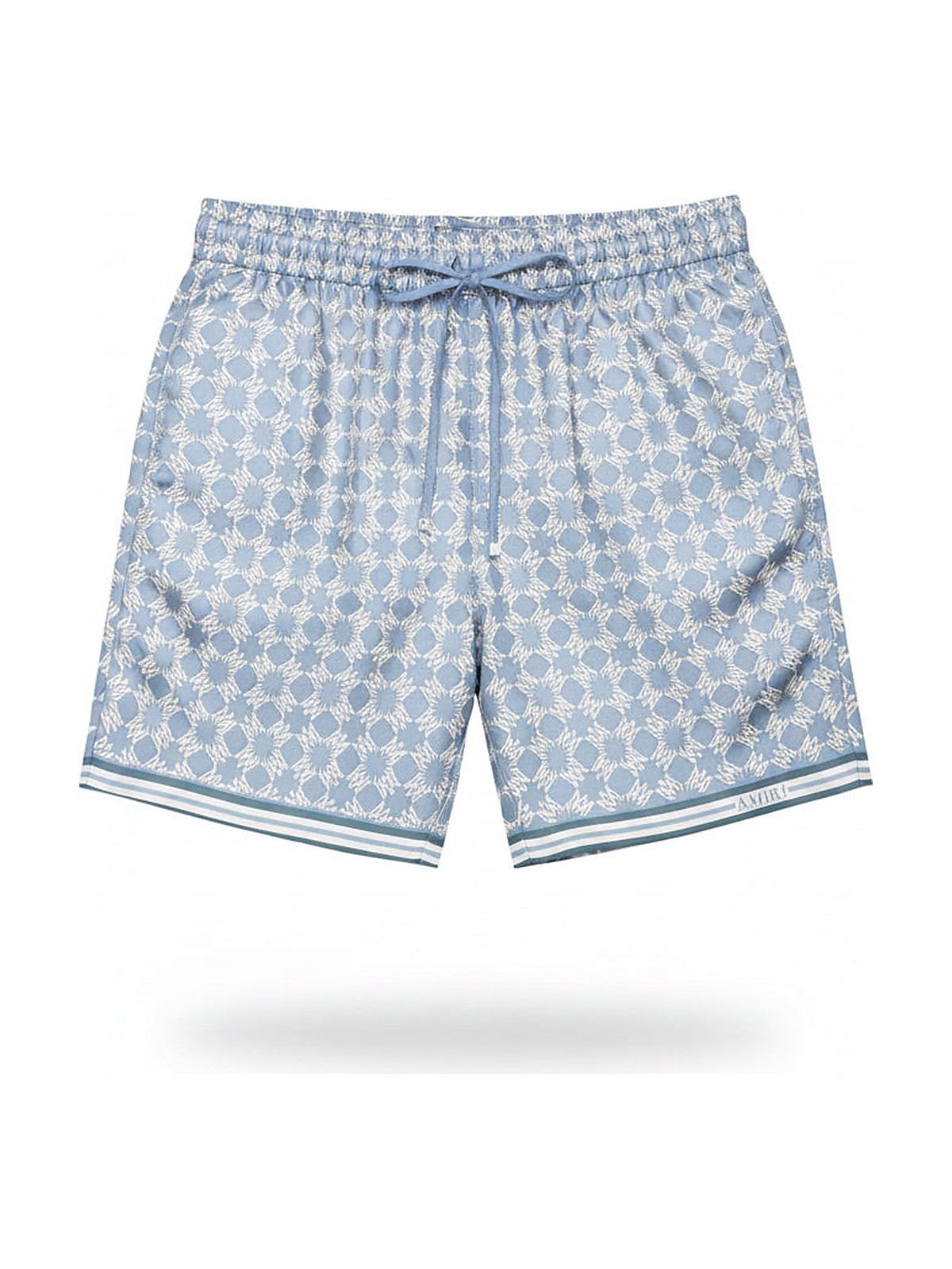 Amiri check swim shorts (light blue)
