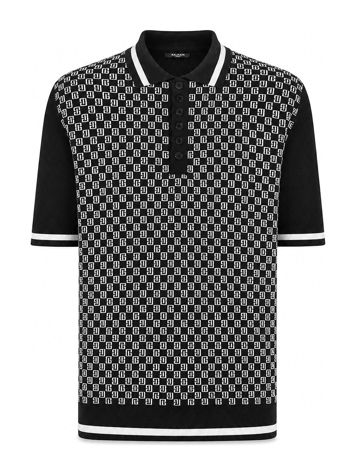 Balmain Mini Monogram Polo Shirt