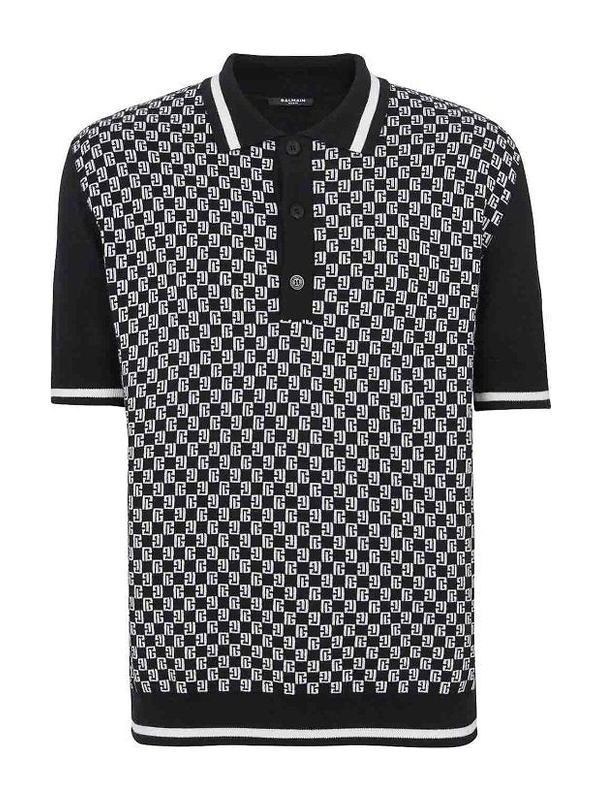 Balmain Mini Monogram Polo Shirt