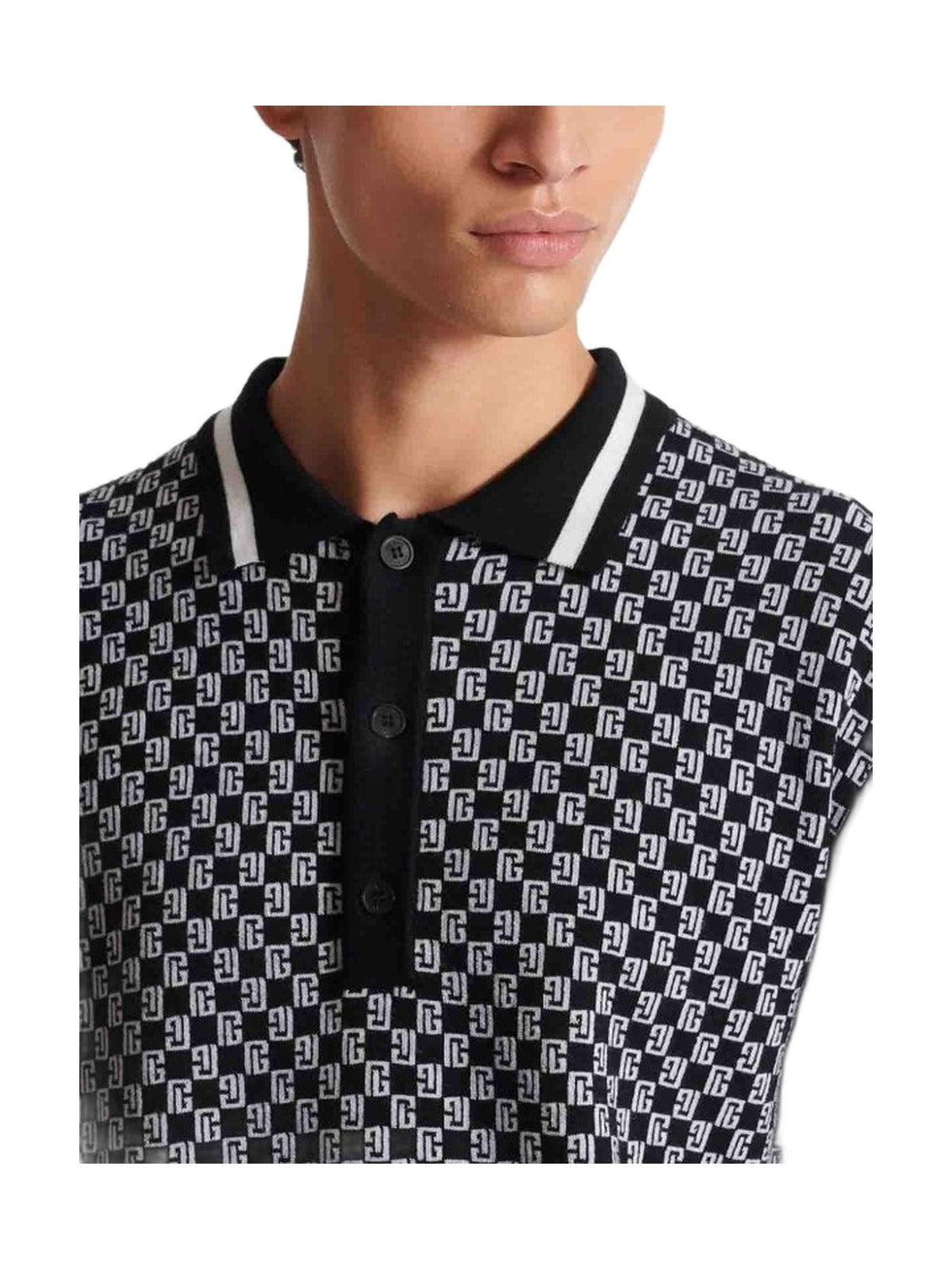 Balmain Mini Monogram Polo Shirt